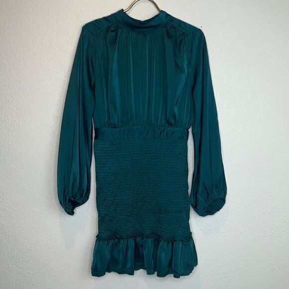 NWT Revolve Line And Dot ELLIOT DRESS Emerald XS - Picture 2 of 15